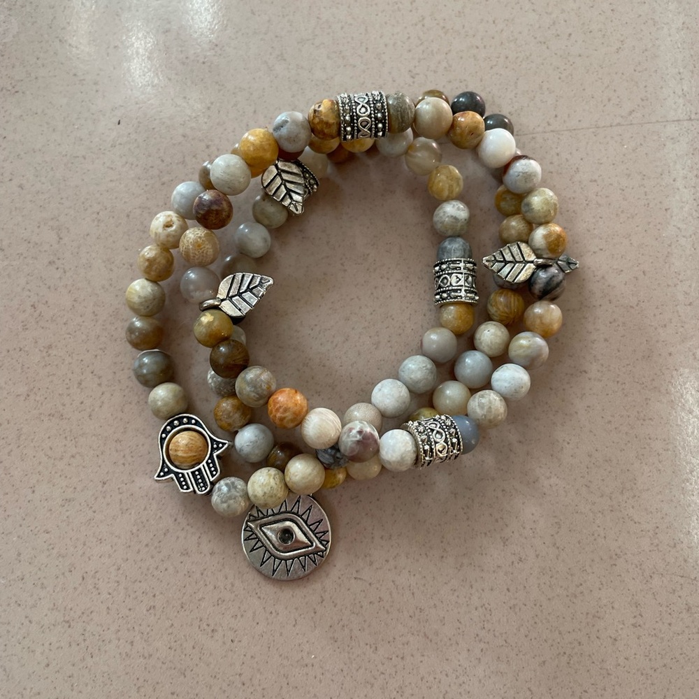 🌟HOST PICK🌟 Evil Eye Stacking Bracelets NWOT